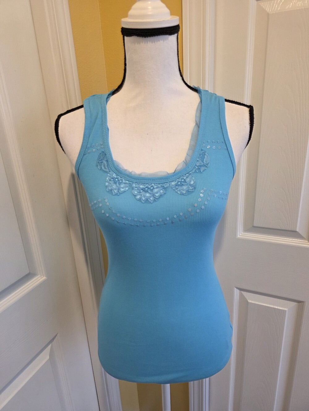 KENZIE GIRL BLUE TANK TOP, SIZE S, NEW